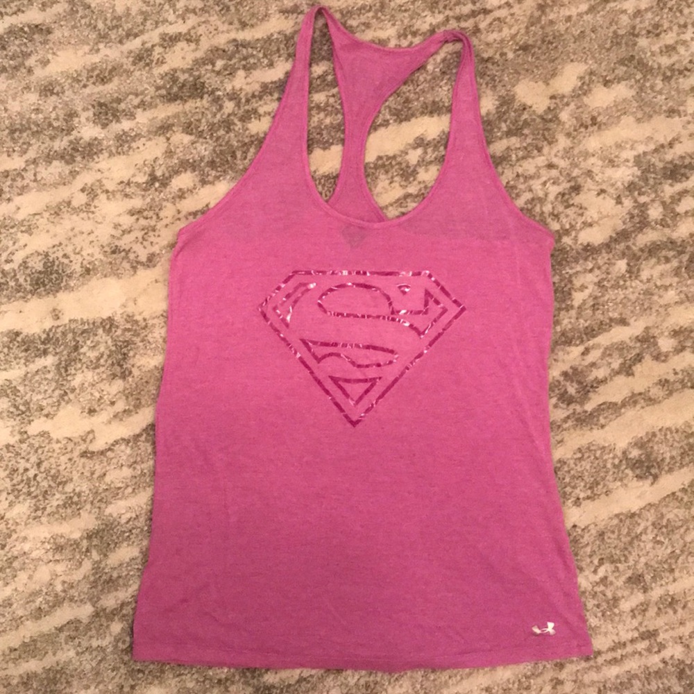 Purple Superman Under Armour Tank